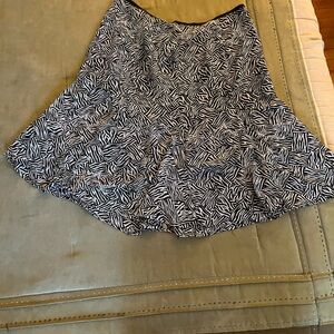 Dana Buchman Zebra Print A-Line Skirt, flowy, just below knee